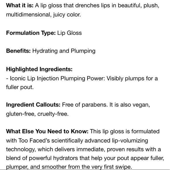 Too Faced Lip Injection Power Plumping Lip Gloss - Picture 12 of 12